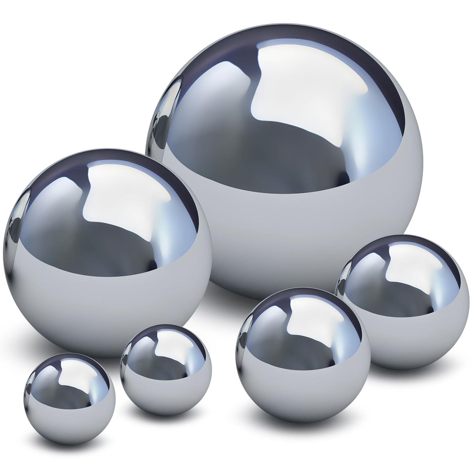 DOITOOL6PCS Stainless Steel Mirror Balls