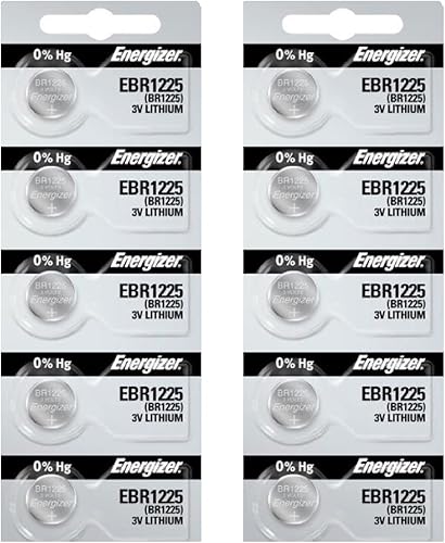 2 X Energizer EBR1225 (BR1225, CR1225) Lithium Coin Cell, On Tear Strip (Pack of 5)