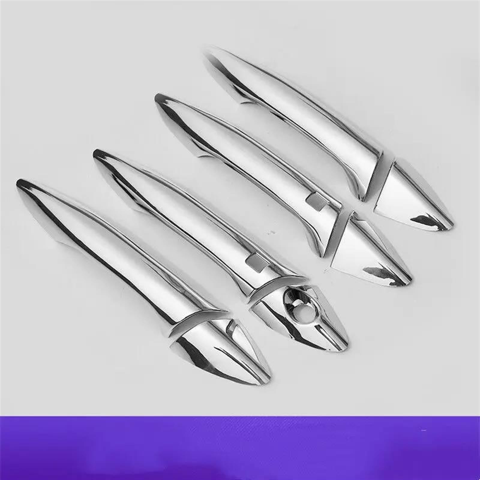Hjkdsz Silver 2 Buttons Auto Exterior Door Handle Covers Styling Accessories Stickers Decorative For Hyundai I30 2012-2016(Silver 2 Buttons)