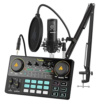 Maono S6 マイク付きオーディオインターフェース 配信・ポッドキャスト用 Amazon | MAONO オーディオミキサー インターフェース Mixer