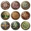 ANATTASOUL Celtic patterns Wood Coasters Set of 9 for Coffee Table ...
