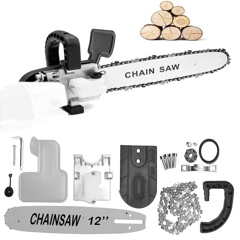 MLD 12" Chainsaw Attachment for Angle Grinder, Electric Chain Saw Converter Accessories for Wood Cutting Applicable Angle Grinder AT1205 (Grinder Machine Not Included) (B0CBS8QBRD) Amazon Price History, Amazon Price Tracker