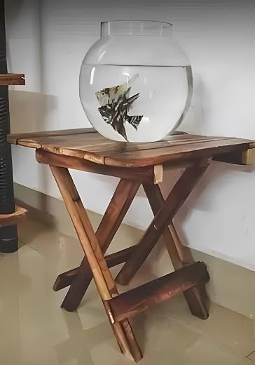 VAS Collection Home Wooden Foldable Coffee Table for Living Room,Bedroom and Hallway,Brown (18" Inches)