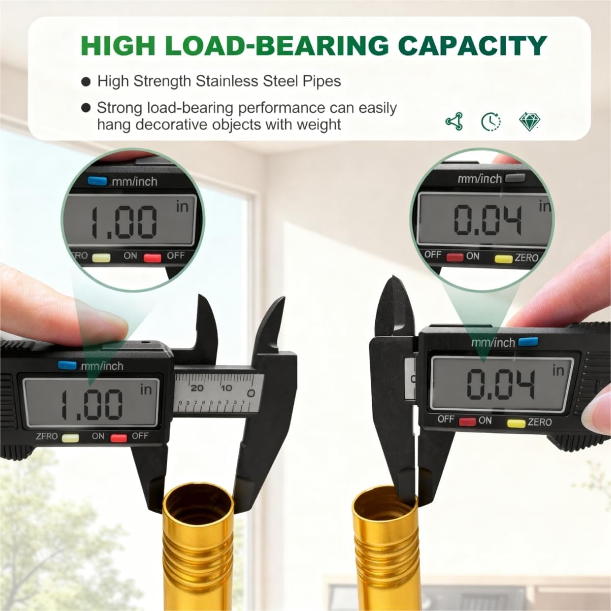 76" Shepherds Hook for Bird Feeder, Outdoor Plant Stand with Weighted Base, Adjustable Wind Chime Hanger for Hanging Plants Patio Lawn Garden