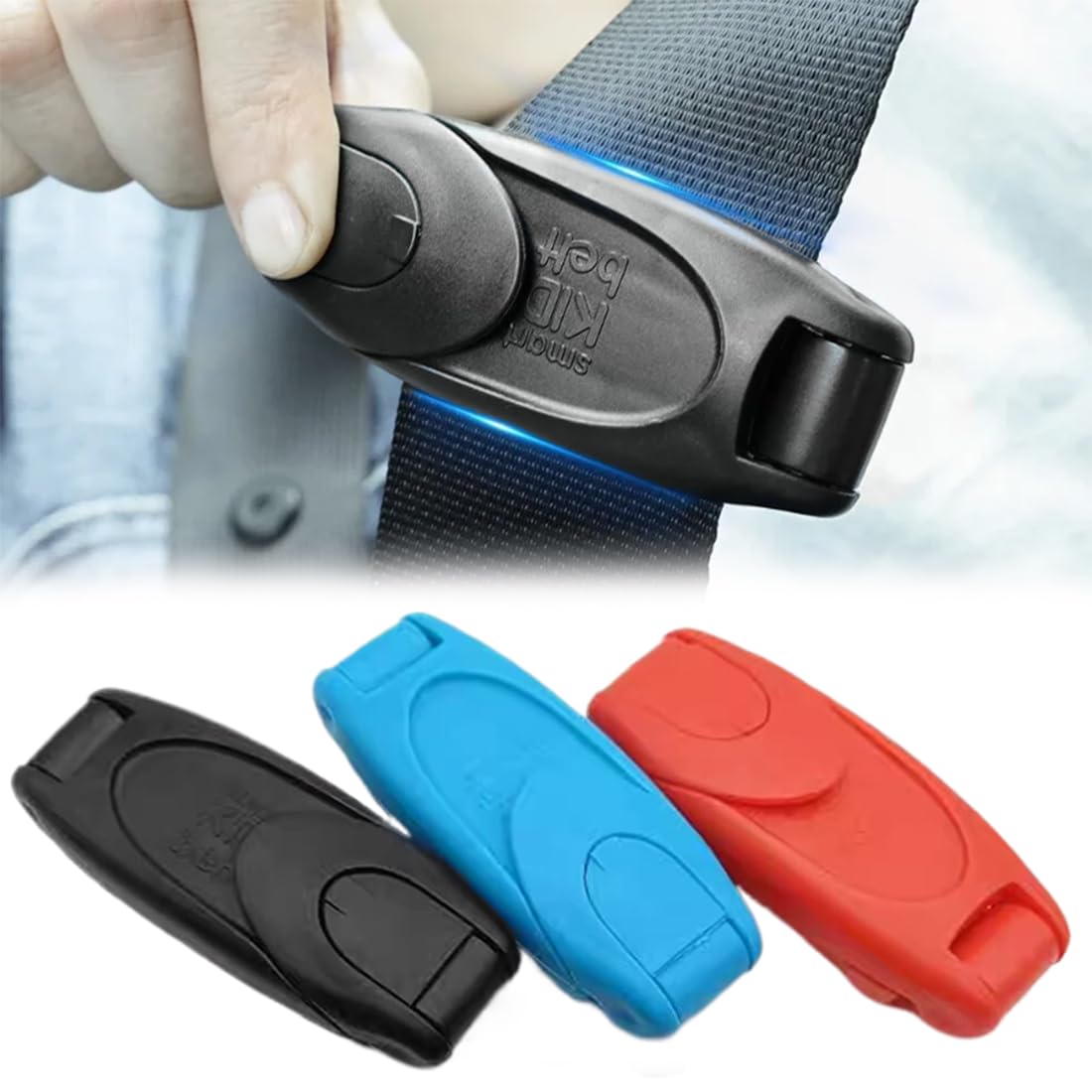 2 Ferma Cinture Di Sicurezza Auto - Clip Regolabile Per Cinture Da 53mm - Anti Scivolamento E Comfort