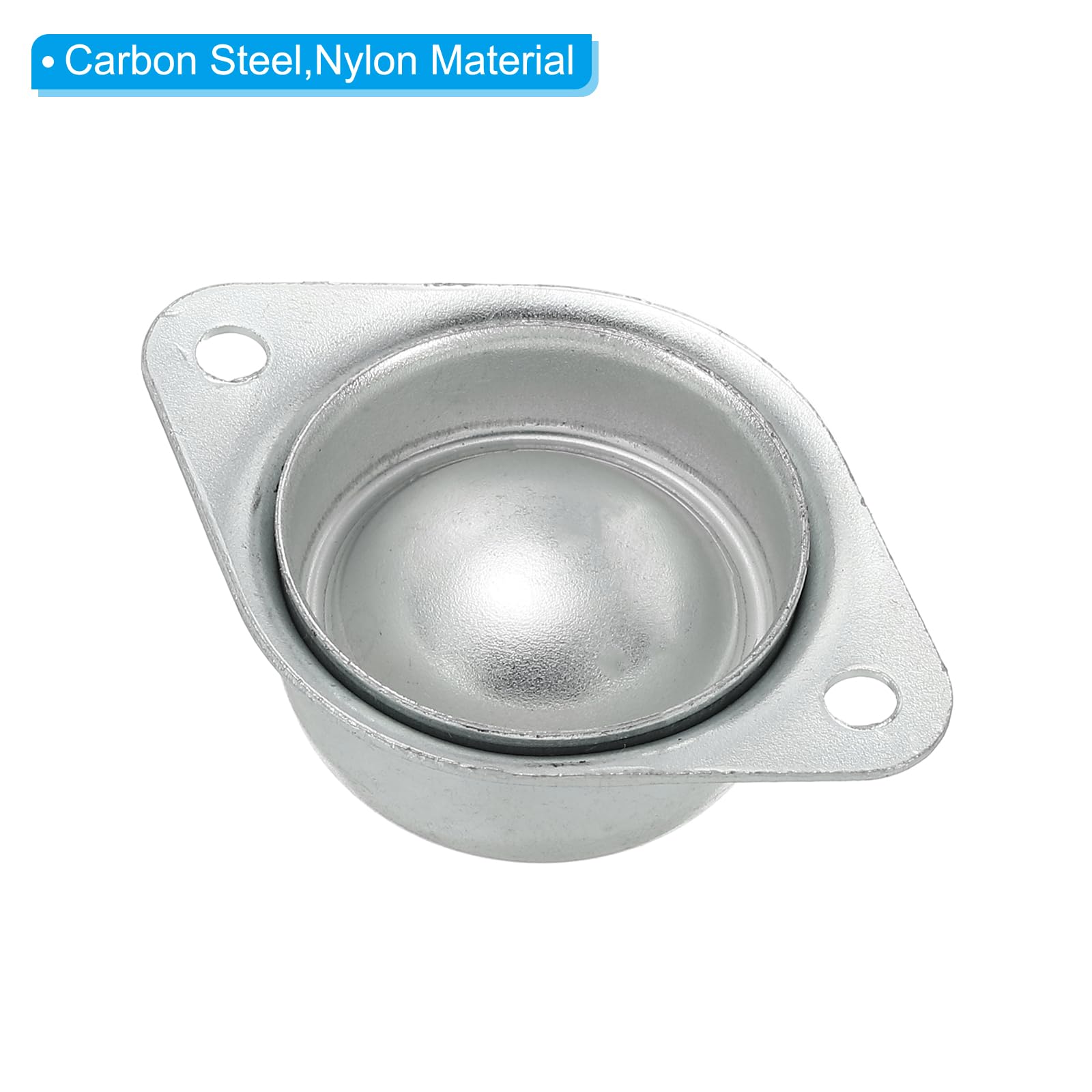 PATIKIL Rodamiento de Transferencia de Bola Rodante 3/4" 6pcs Carga de 33 Libras Montado en Brida Rodamiento de Bola de Nylon para Soporte de Rodillo Transportador y Transmisión
