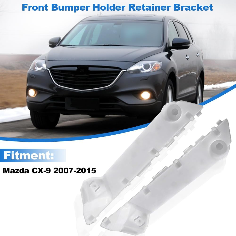 Front Bumper Side Support, Left and Right Side, Replacement for Mazda CX-9 2007-2015, Bumper Bracket Retainer Spacer No.TD11-50-0U1F, TD11-50-0T1F, 1 pair (Left and Right)
