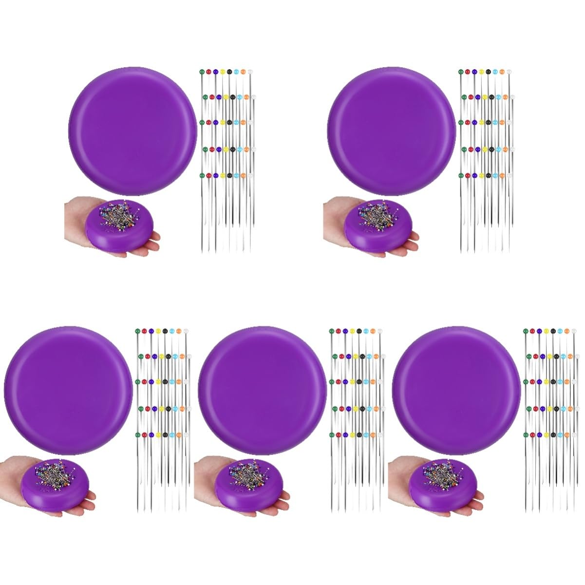 5stücke Magnetisches Nadelkissen Mit Positionierungsnadeln Multifunktionale Aufbewahrungslösung Für Nähzubehör Stark Magnetisch Und Robust Für Verschiedene Nähprojekte
