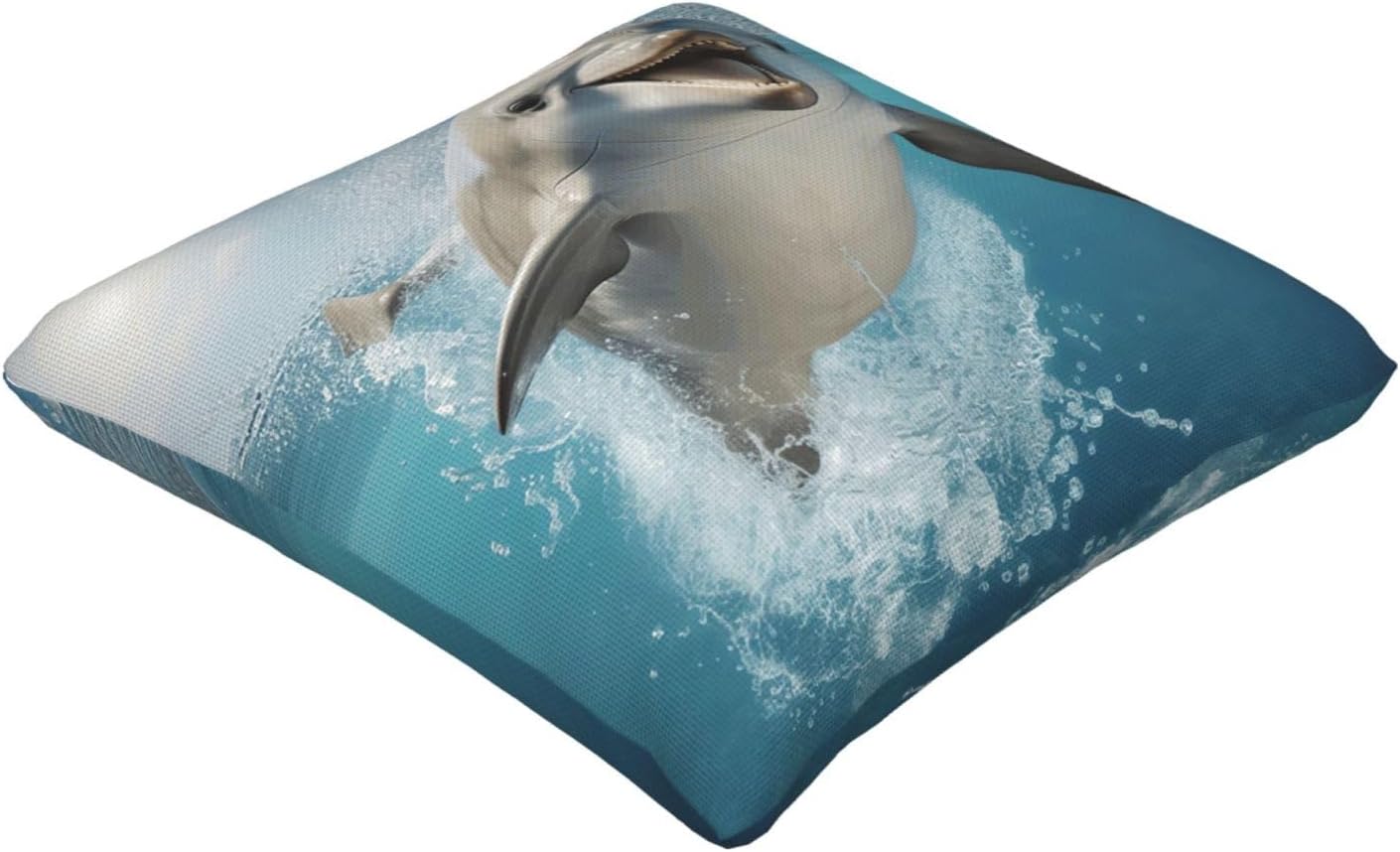 Funny Animal Dolphin Imitation Linen Pillowcase -2 Sets, Fashionable Home Decoration, Used for Sofas, Gardens, beds