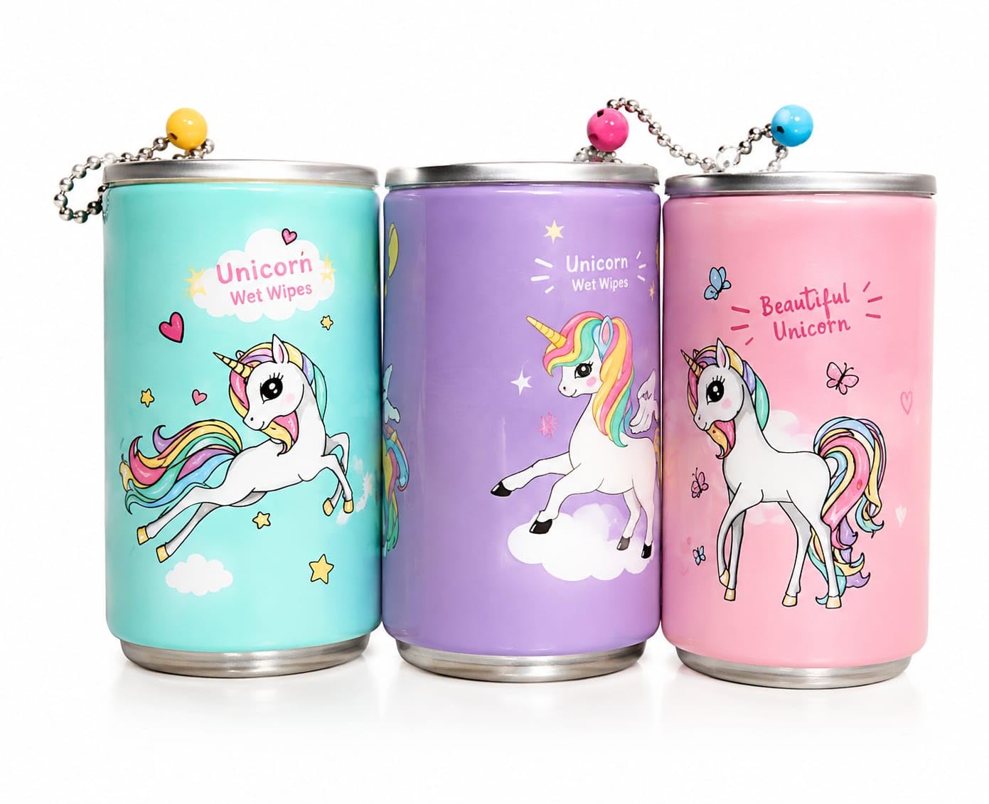 Unicorn Wet Wipes Canister for Kids, Refillable Portable Wet Wipe Container with Lid & Keychain, Travel Wipes Holder for Baby, School, Car & Outdoor Use (1 Piece, Random Color)-image-30
