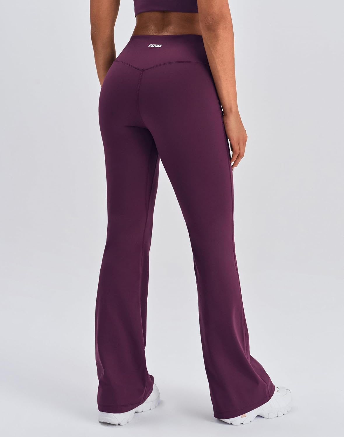 K-Swiss Flare Leggings for Women 32" - High Waist Wide Leg Bell Bottom Bootcut Yoga Pants for Casual Lounge - Image 2