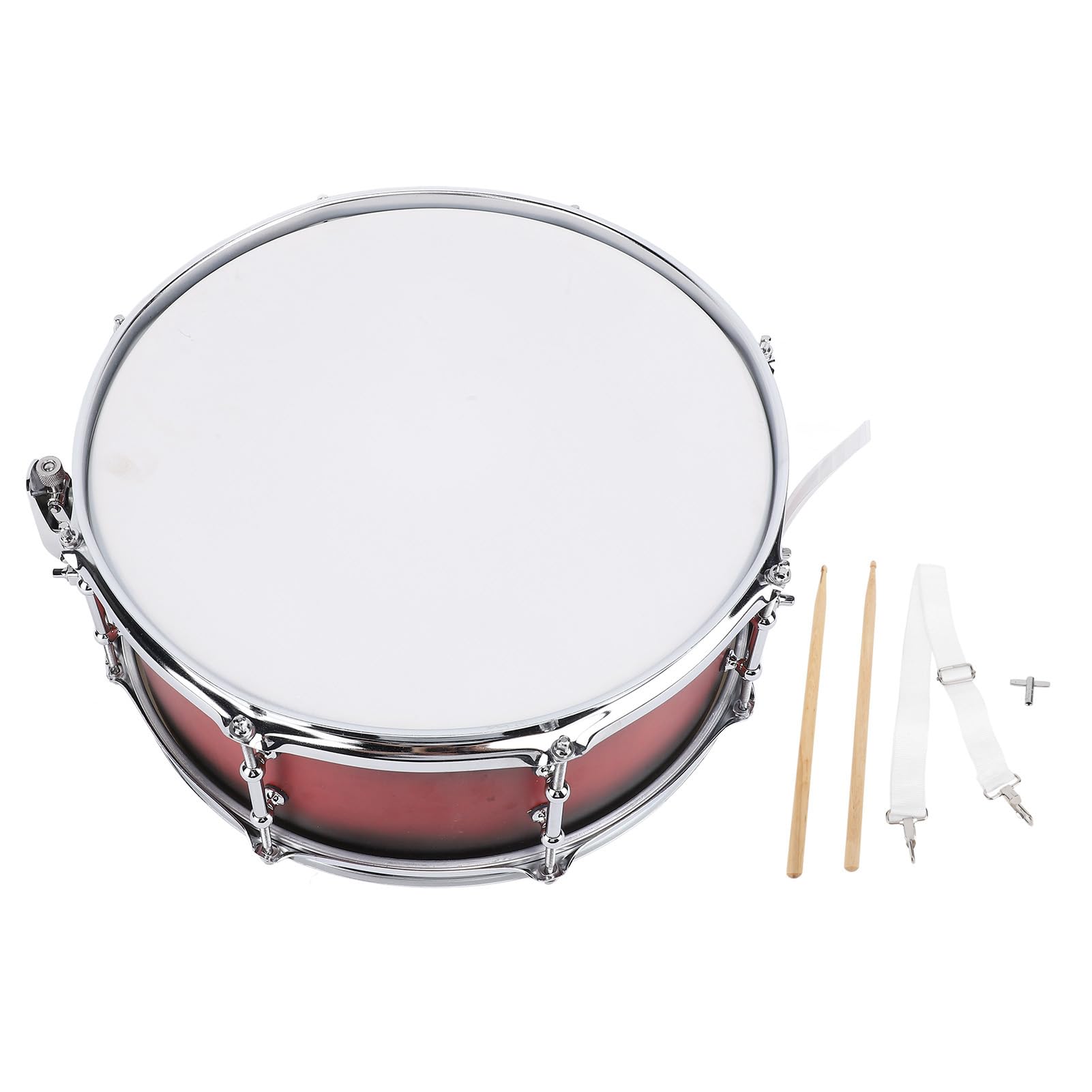 Dilwe Kit di batteria, cassa chiara robusta con suono caldo per fanfare, struttura in lega di alluminio e PET per prestazioni migliorate