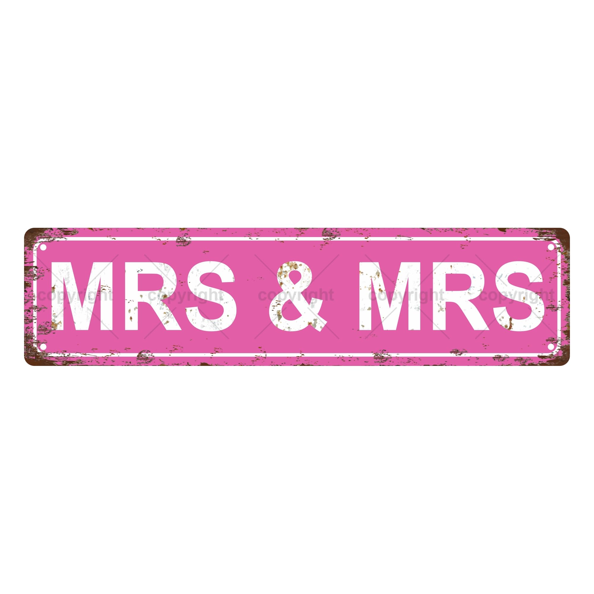Mrs & Mrs Sexual Metal Tin Street Sign Bar Cafe Garage Cave Home Room Wall Bathroom Farmhouse Garden Porch Patio Decor,4x16 Inch