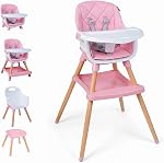 HONEY JOY Chaise haute bébé, 9 Dans 1 Chaise haute convertible pour bébés et tout-petits, Siège Booster à manger, Tabouret pour tout-jour w/5-Point Harnais de sécurité, facile à nettoyer et amovible PU Coussin & Bac (vert)