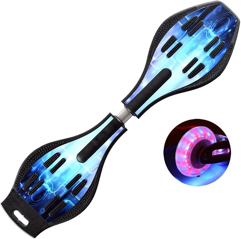 Waveboard Children Street Surfing Caster Torsion Skateboard Ruedas de Cubiertas Dobles para Wave/Surf Waveboard/Tabla de Ruedas con Ruedas iluminadas para niños/Adolescentes