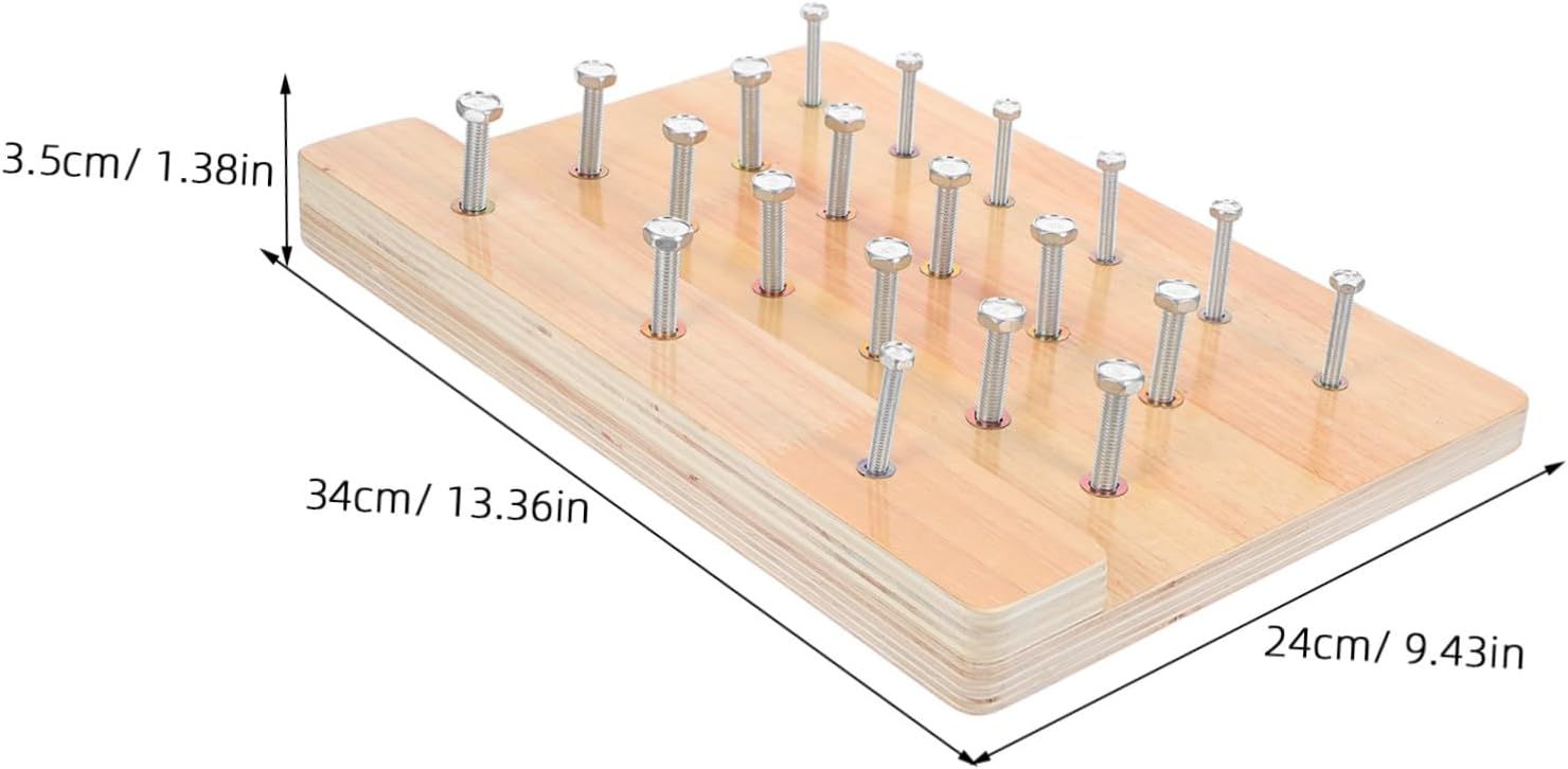 Abaodam Hand Therapy Pegboard: Wooden Hand Exercise Board for Fine Motor Skills and Hand Flexibility for Rehabilitation