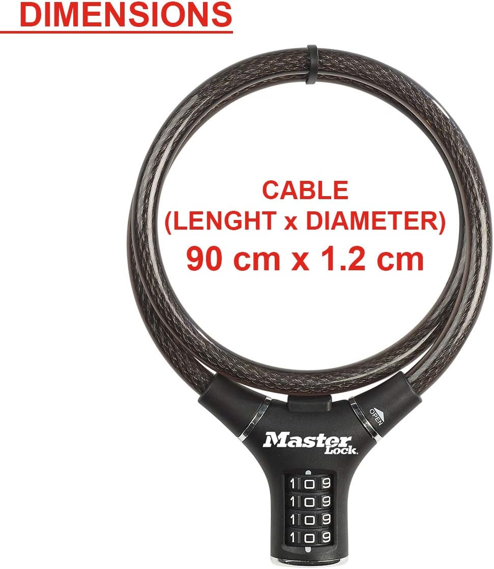 Master Lock 8229COL Combination Cable Lock