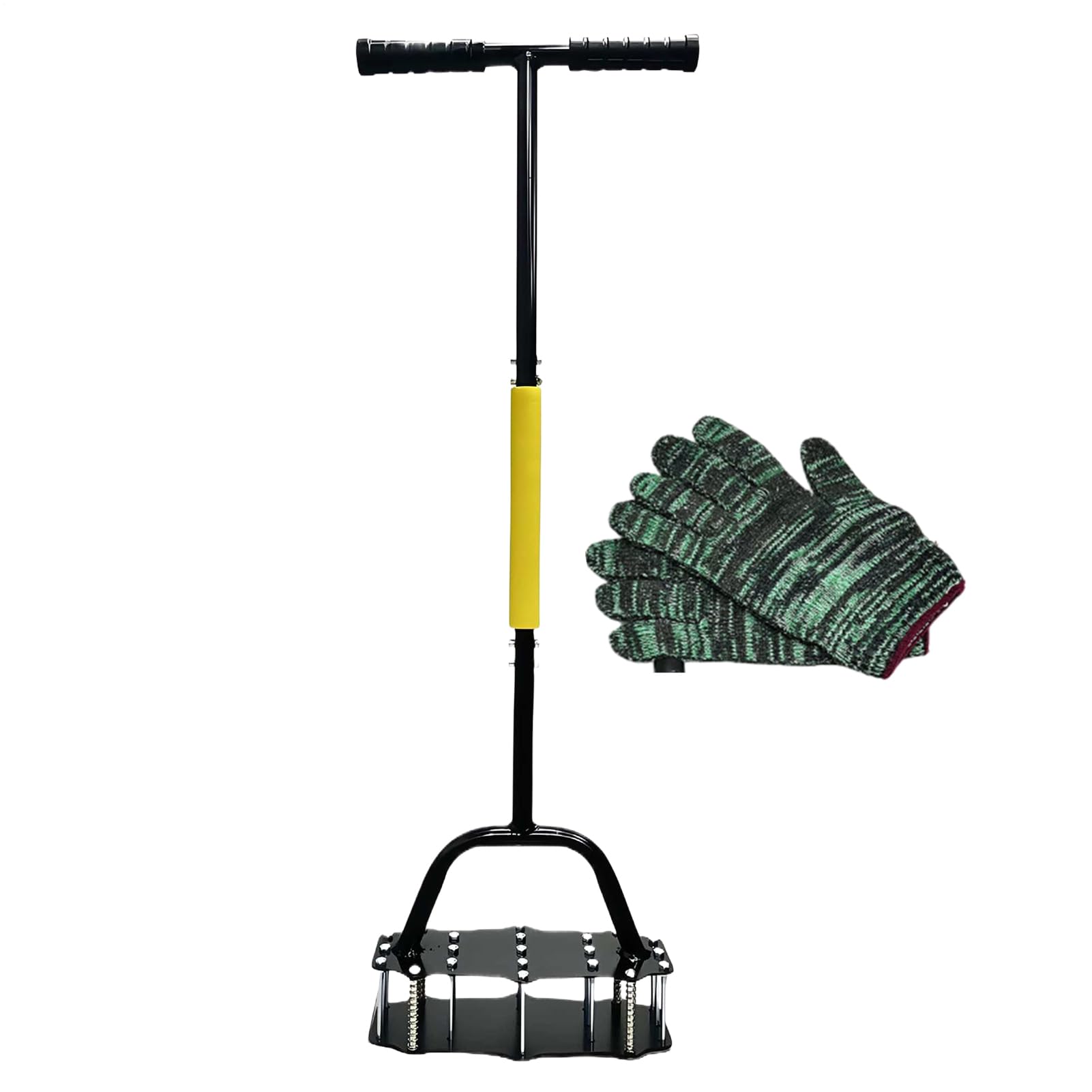 Aireador de Césped Herramienta manual de aireación | Aireador de Césped con Resorte y 17 Púas de Acero para aireación de jardines y jardinería de