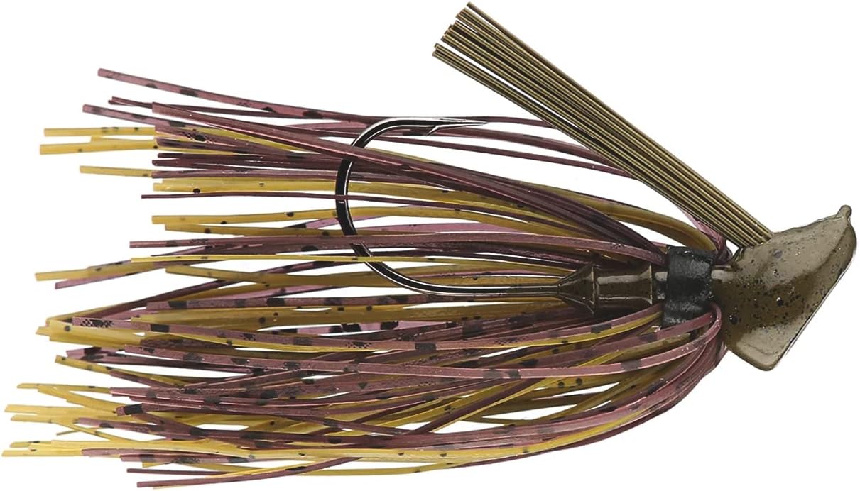 Buckeye Lures 1/2 Oz Flat Top Finesse Jig with Premium Skirting & Rubber Skirt Collar Durable Versatile Fishing Bait