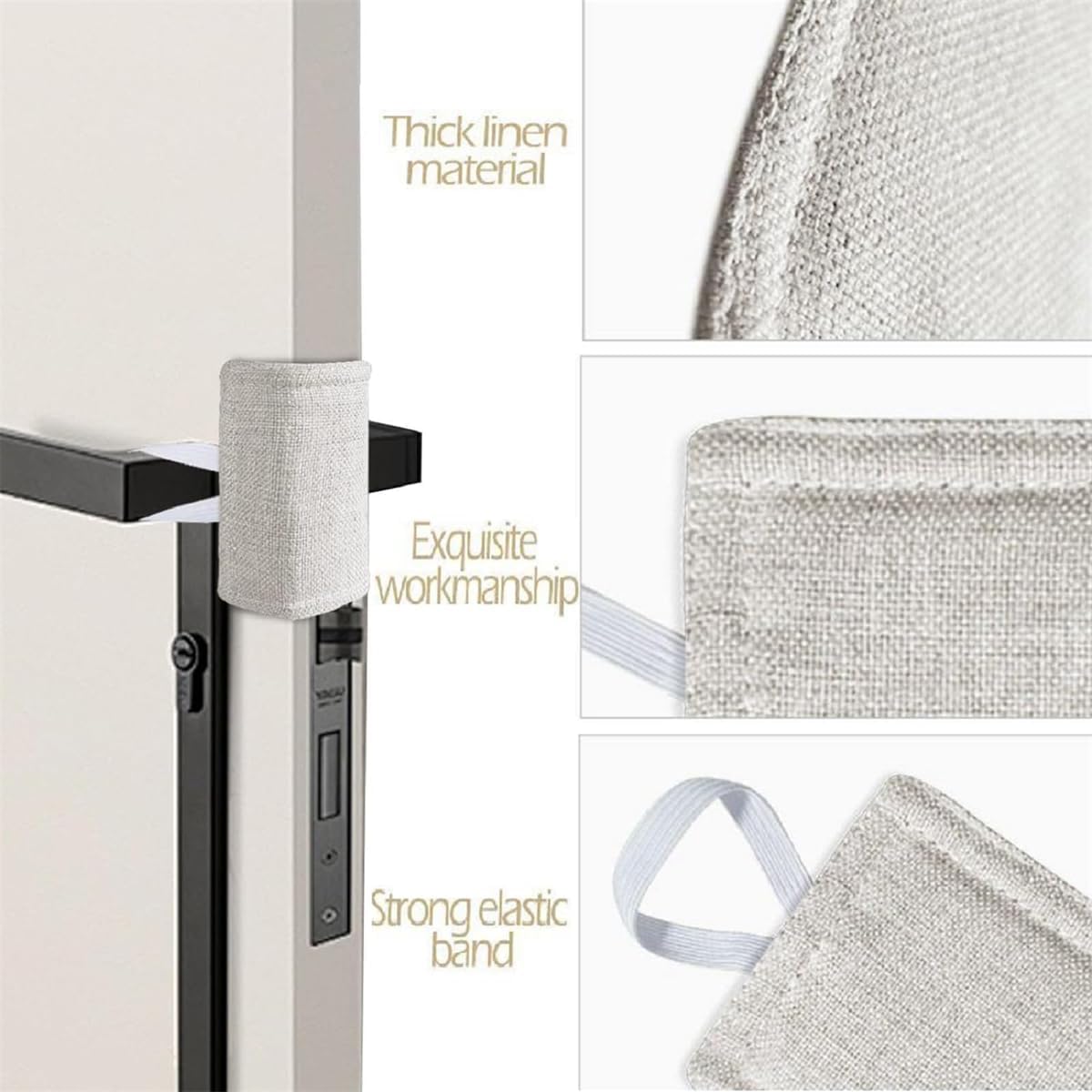 Door Silencer,Door Jammer,Quiet Door Closer Cushion,Door Slamming Silencer,Door Slam Preventer,Nursery Door Silencer,Bumper Safety Door Pads,Door Latch Cover for Noise Reducing Quiet Doors,4 x 3 in