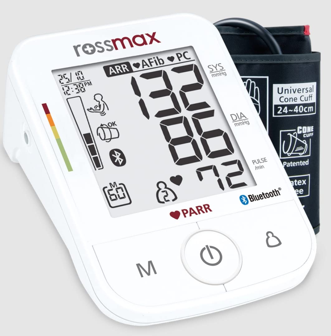 Rossmax X5 Blood Pressure Monitor main unit with cuff