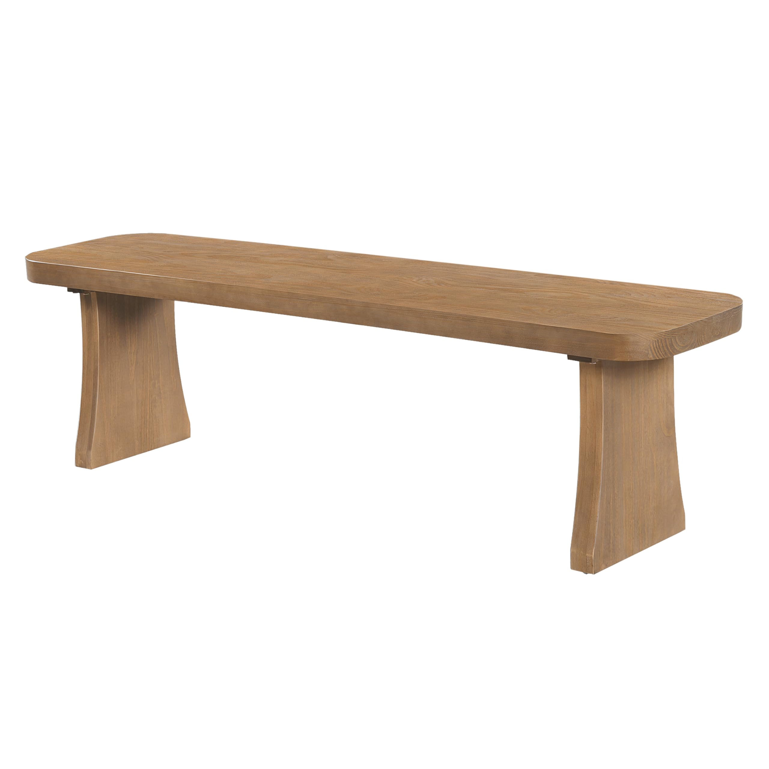 Christopher Knight Home Solley 63" Indoor Pine Dining Bench, Solid Wood Bench Seat for Dining Table, Rectangular Dining Seat, Spacious Seating, Long Footstool for Living Room Dining Room, Pine Wood