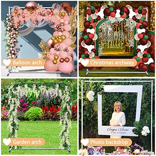 Square Wedding Arches For Ceremony - 6.2X6.7Ft Metal Arch Backdrop Stand For Parties,Heavy Duty Garden Arbor For Christmas Archway Outdoor Decor,Curtain Stand For Room Dividers #TOP1