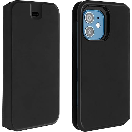 OtterBox Strada Via Series Case for Apple iPhone 12 Mini, Sleek, Soft Touch Protective Folio - Black