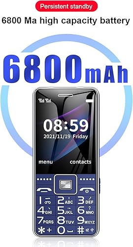 Miniatura 6 de Cuifati Teléfono para personas mayores desbloqueado, 2G GSM Senior actualización de teléfono celular LCD de 2.4 pulgadas, una llamada clave, anillo,