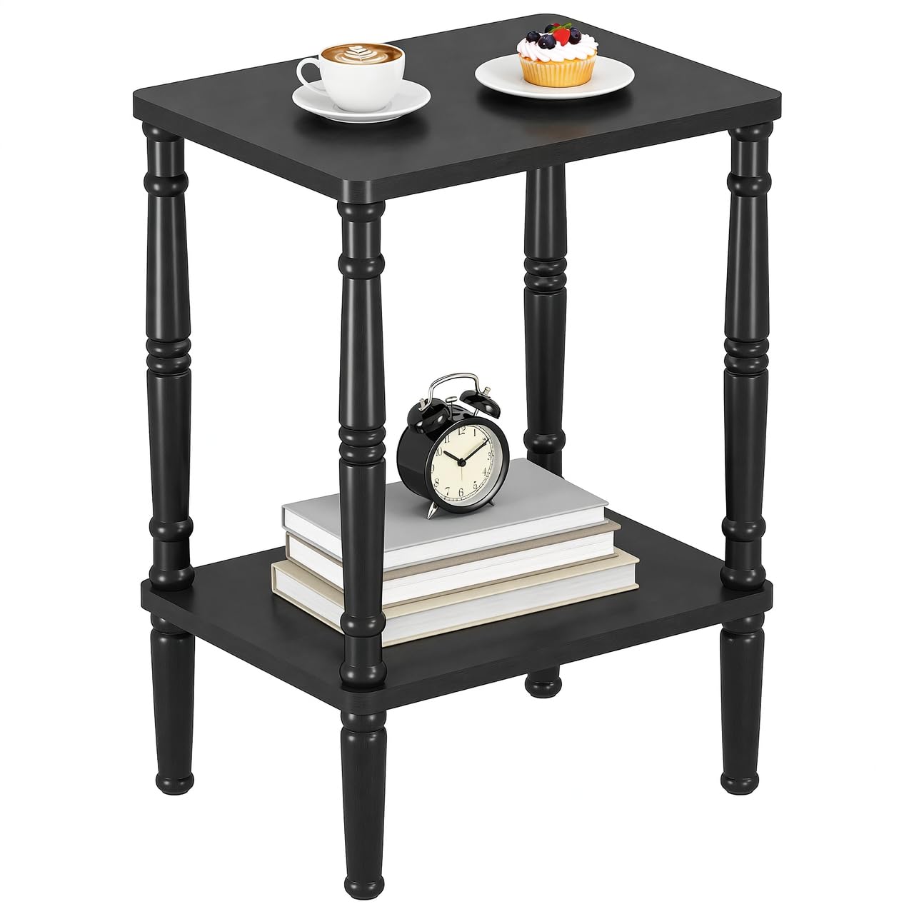 Amazon.com: LUCKNOCK Small Side Table for Small Spaces, Vintage
