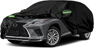 Waterproof Car Covers Replace for 2008-2023 Lexus RX350 RX450H RX500H, 6 Layers All Weather Custom-fit Car Covers with Zipper Door & Windproof Bands for Snow Rain Dust Hail Protection (RX)
