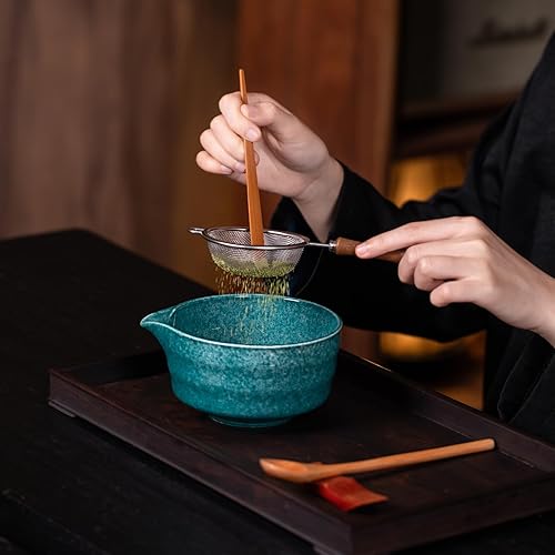 Miniatura 7 de Artisan Matcha - Juego de 8 batidores de matcha prémium con cuenco (chawan), batidor de bambú y herramientas, kit de matcha para hacer desayunocafé