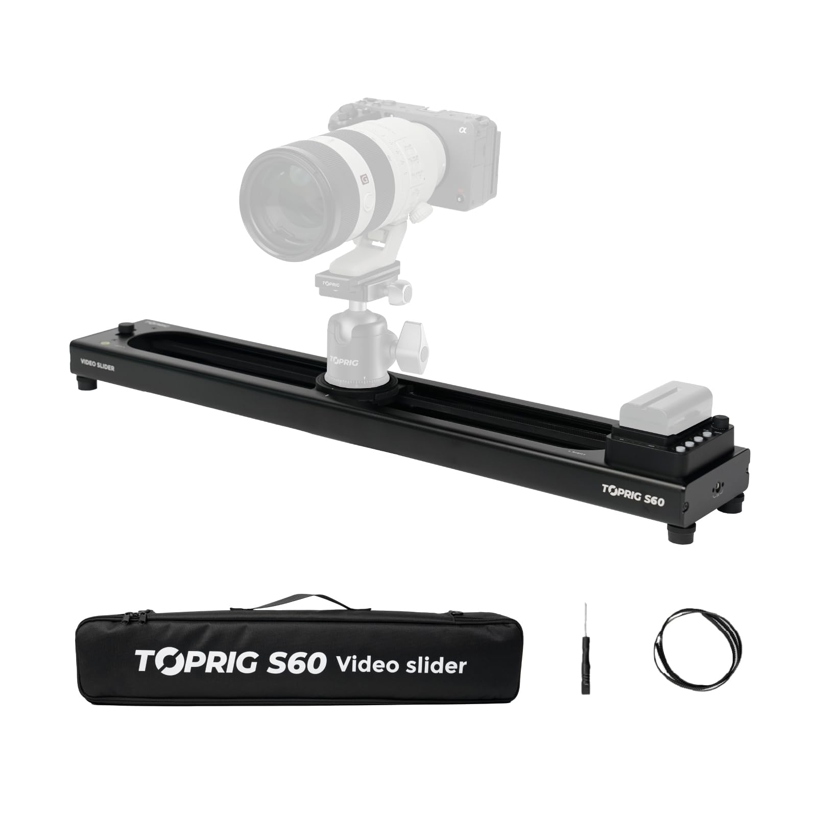 Toprig 23.6"/60cm Slider Motorisé pour Appareil Photo