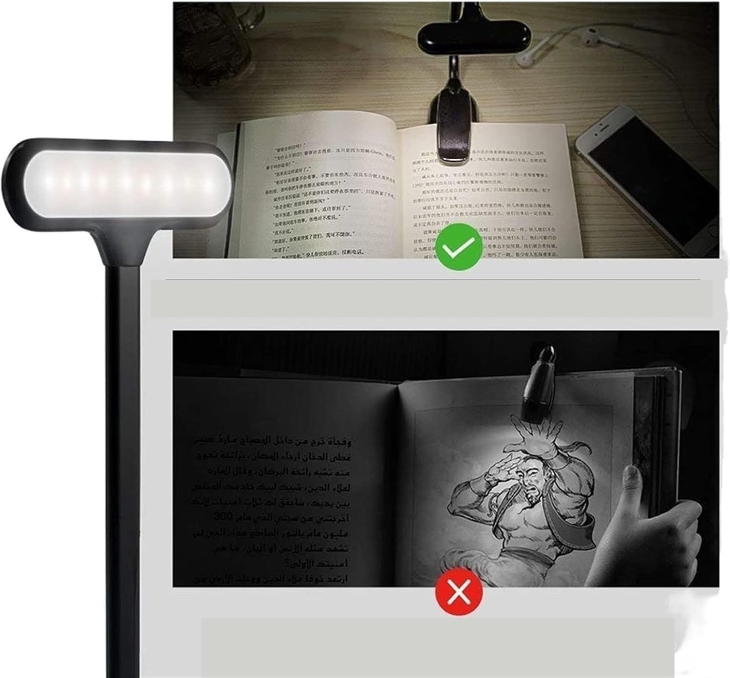 Table Lamps Book Light USB Mini Reading Light Clip Warm Glow Lamp Table Reading Night Light for Bedroom