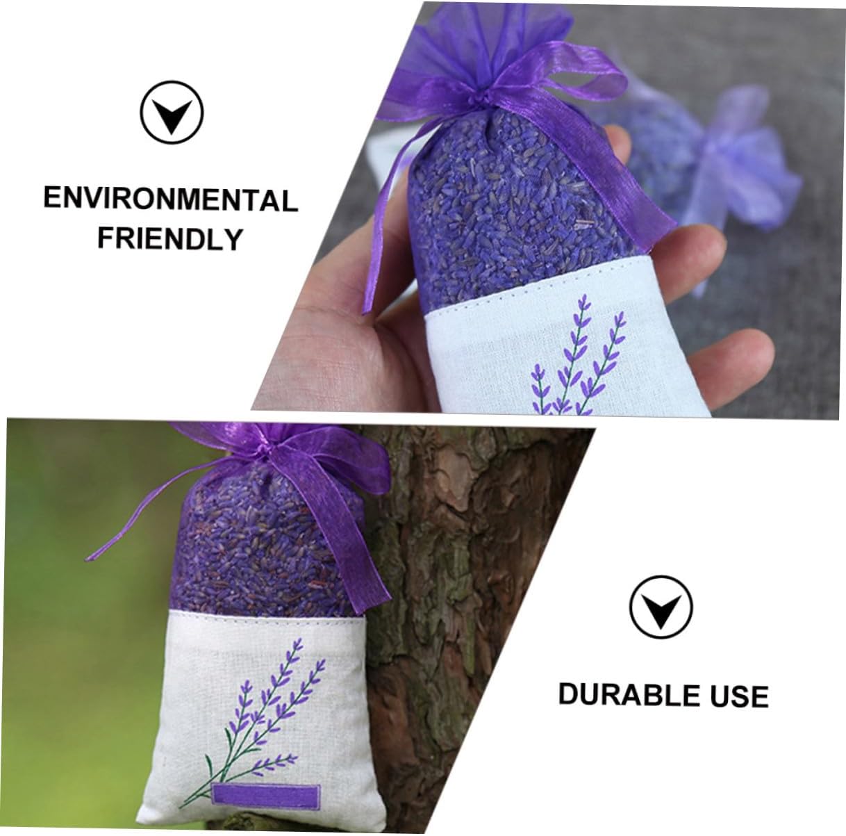 CALLARON 15pcs Portable Lavender Sachet Bags Deep Purple Dried Lavender, Empty Fragrance Sachets for Closet and Home Air Freshening