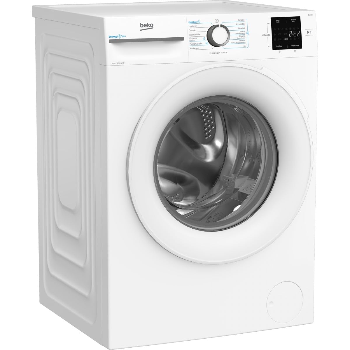 Beko Lavatrice 10kg Inverter Energyspin Vapore A 1200giri Bmwu31021w