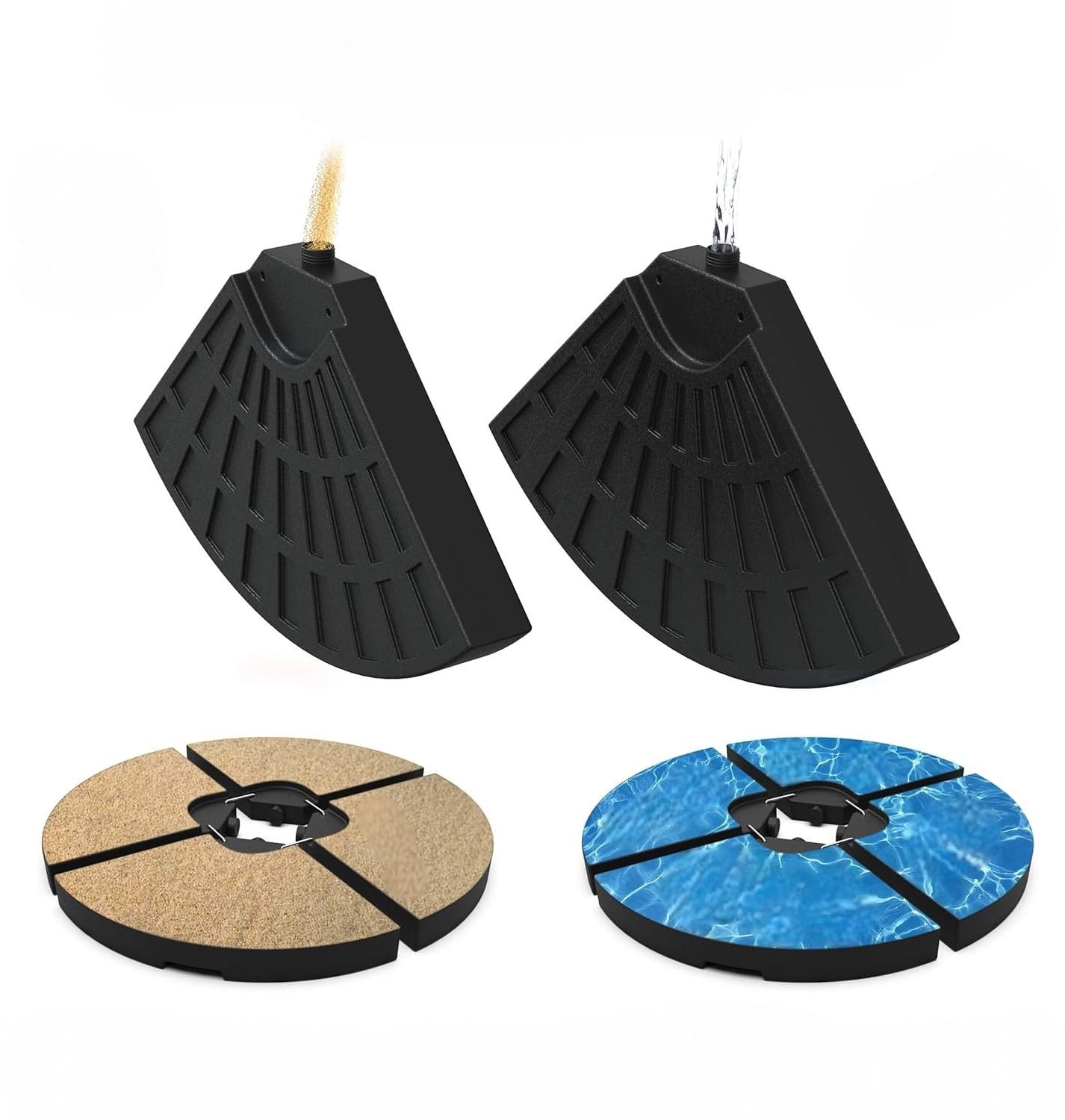Pincho Sombrilla Terraza Exterior 300 cm – Parasol Excentrico con Manivela – Protección UV50+ – Sombrilla Basculante e Inclinable 360° – Resistente y Estable para Terraza
