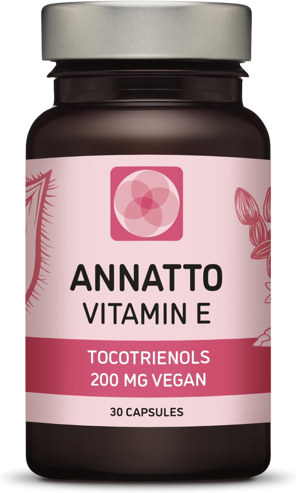 Annatto Tocotrienols Vegan Vitamin E Supplement, Tocopherol Free, Eannatto Capsules Without PAH's and contaminants - Improved from Deltagold - 200mg - Non-GMO & Antioxidant (30)