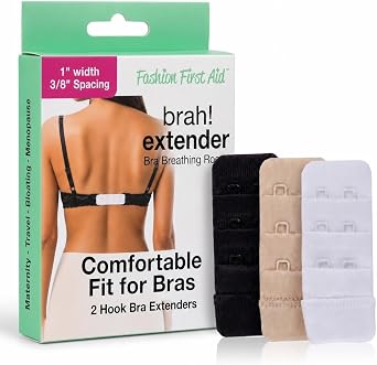 Brah! Extender 2 Hook Bra Extender 1 inch Wide 3/8 in Spacing, 3 Color Set