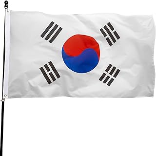 DANF FLAG South Korea Flag 3x5 Foot Polyester S Korean National Flags Polyester with Brass Grommets 3 X 5 Ft