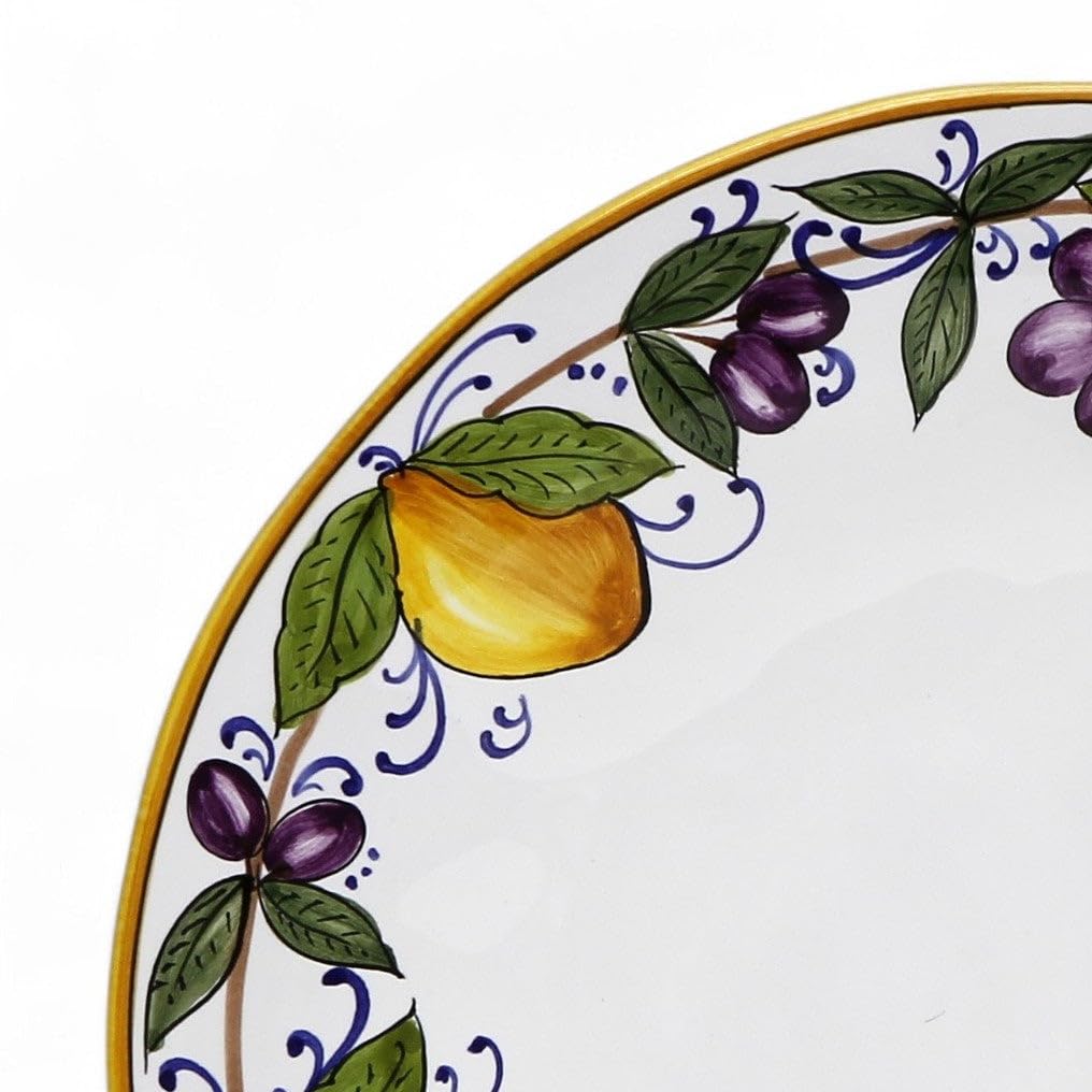 LIMONI POSITANO: Charger Platter - Handpainted in Italy. Shipped from the USA with Certificate of Authenticity.