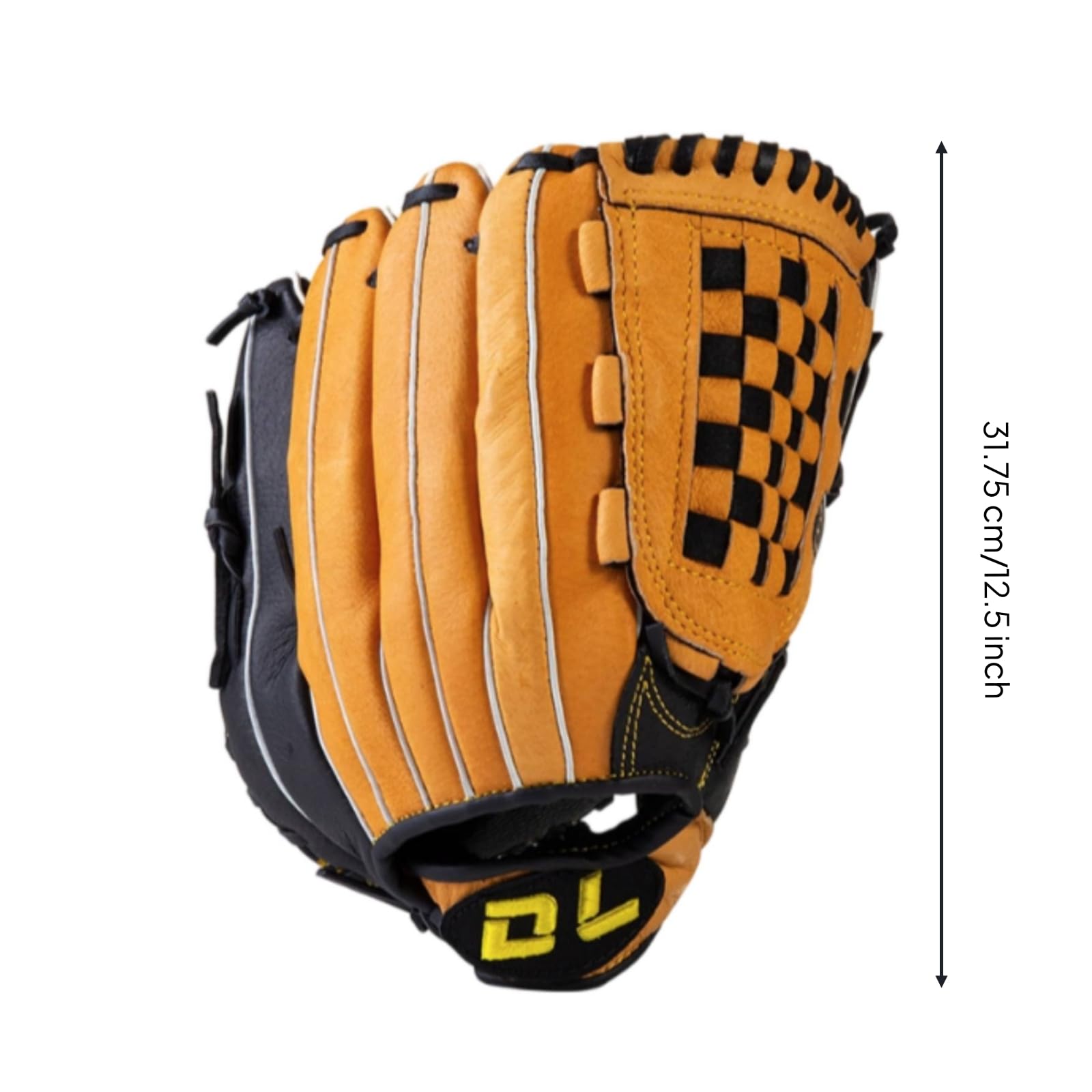 Harilla Guante de Béisbol Guante de Receptor Guante de Campo Guante de Entrenamiento en Piel PU con Palma Acolchada y Bolsillo Profundo Construcción Reforzada