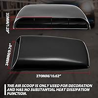 Vista 5 de KATUR - Cobertura decorativa universal para entrada de aire del capó del coche, color negro