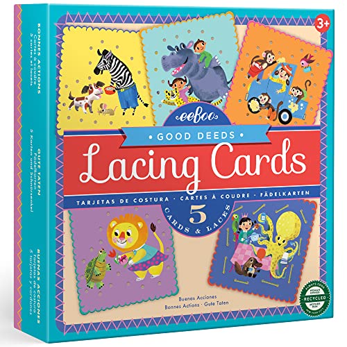 eeBoo - Lacing Cards - Good Deeds - (ELCGDD), Medium