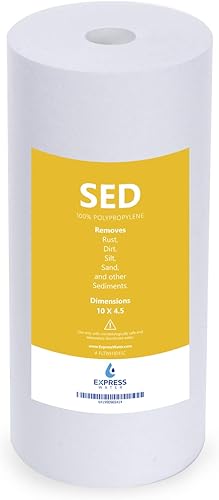 Express Water Paquete de 12 filtros de repuesto para sedimentos, filtro de agua de repuesto para toda la casa, filtro de agua de alta capacidad SED,