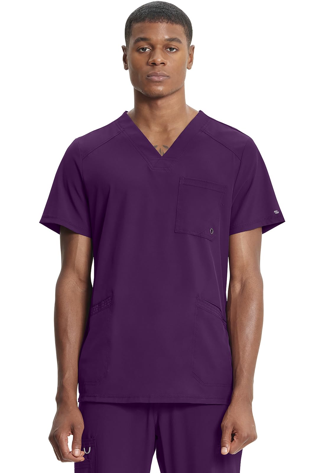 Cherokee Infinity V- Neck Men's Scrub Top with Rib Knit Back Panels CK900A