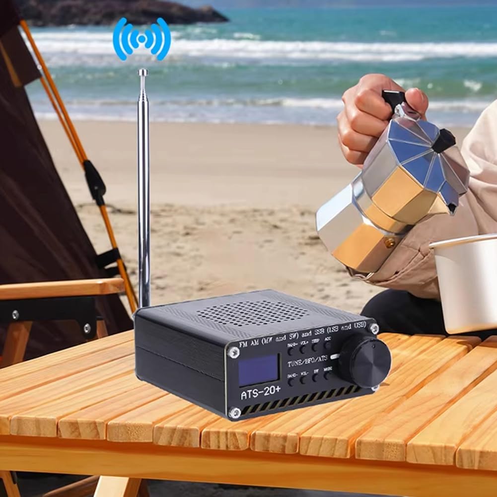 ATS-20+ Si4732 Full Band FM AM MW SW SSB Ricevitore Scanner-0.96 Pollici OLED Schermo FM AM SSB LSB USB con Antenna