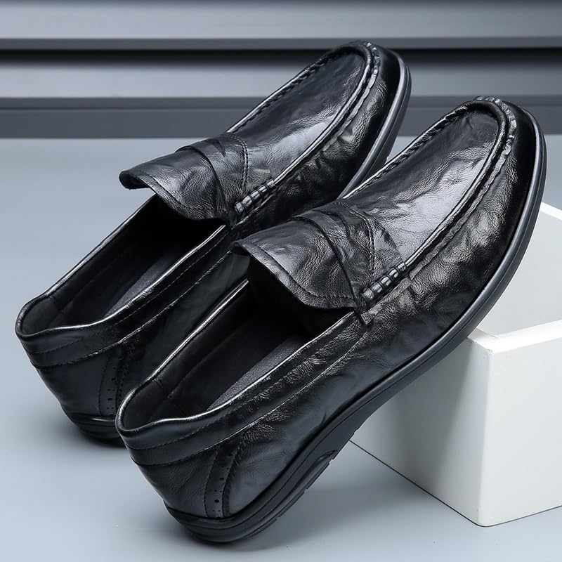 Men's Oxford Dress Slip-On Shoes Breathable Business Classic Lightweight Comfortable Loafers Shoes2