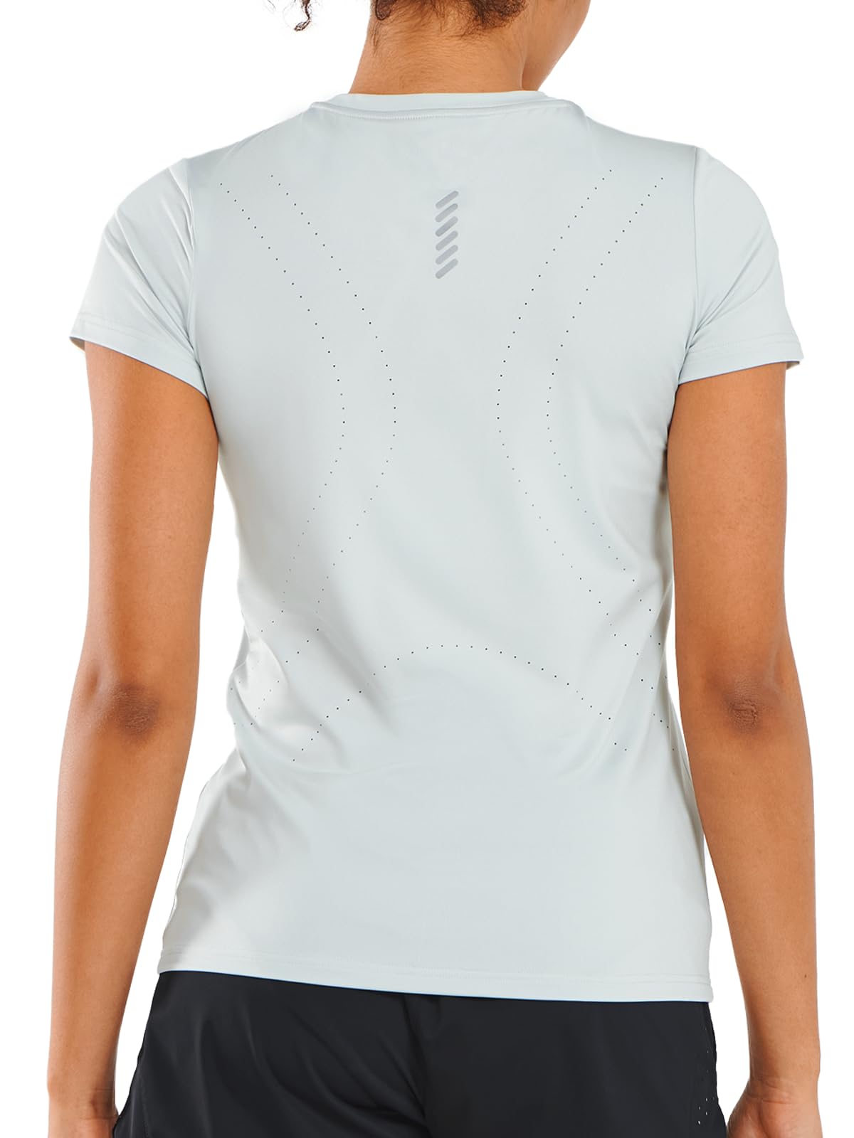 ALLZERO Feel Fit - Maglietta da allenamento da donna, a maniche corte, traspirante, per yoga, corsa, palestra