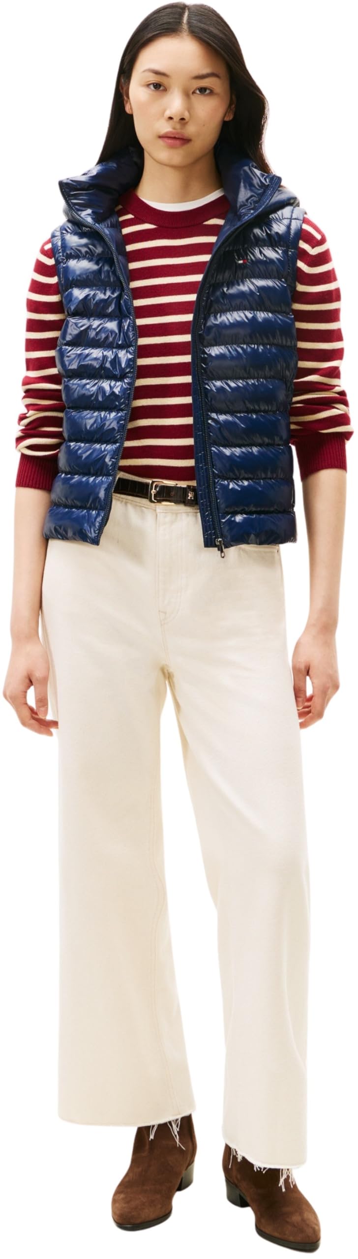 Tommy Hilfiger Donna Gilet Padded Slim con Cappuccio